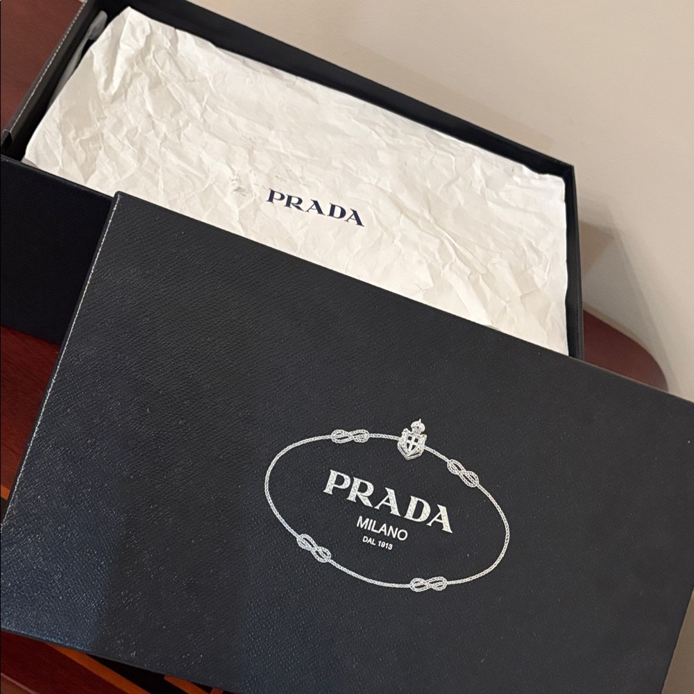 PRADA Spazzolato Fume’ Plain Toe Black Derby Sz.7 - Picture 15 of 16